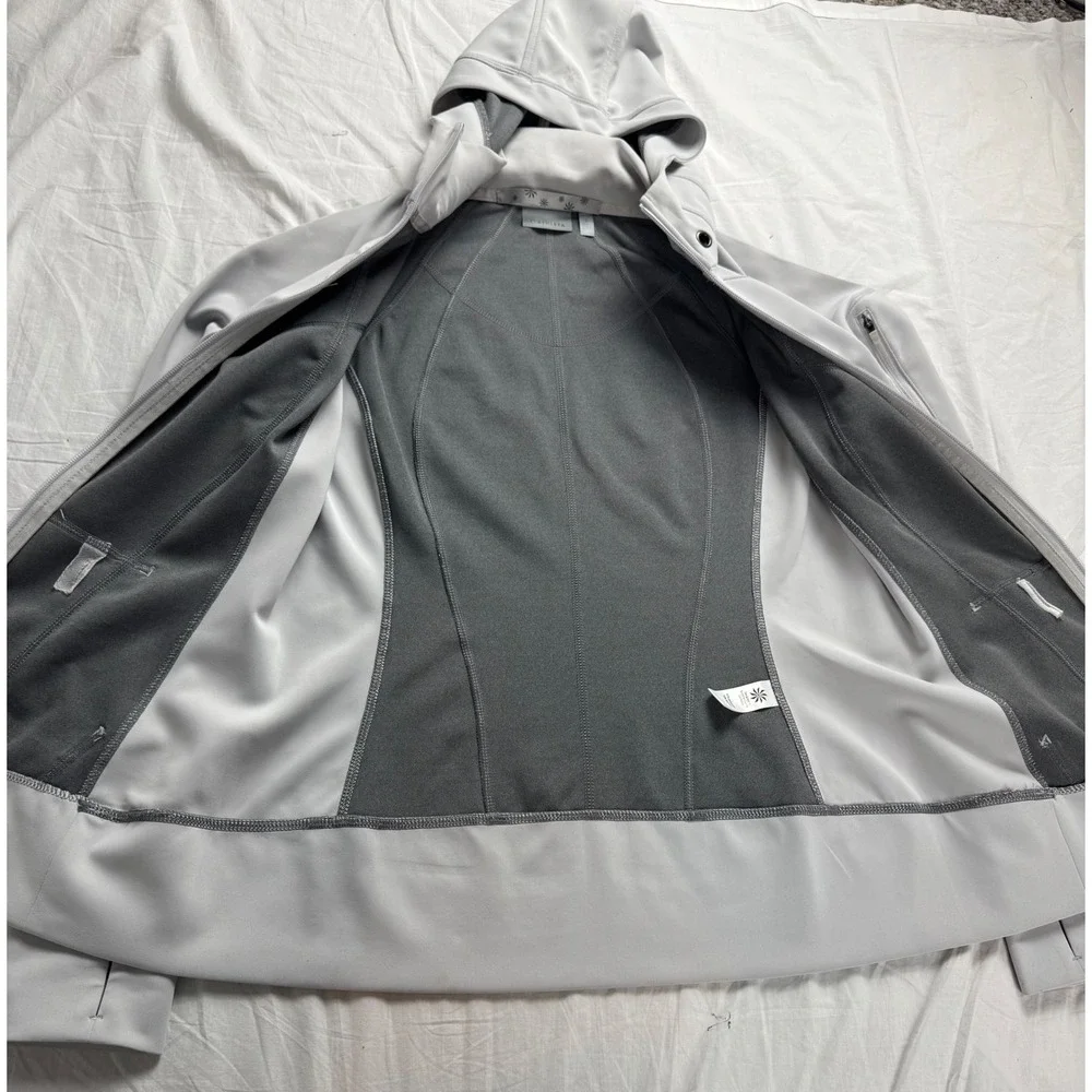 Athleta Women's Gray Full Zip‎ Hooded Athletic Jacket Size S